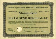 Julius Langes Leinen Industrie
