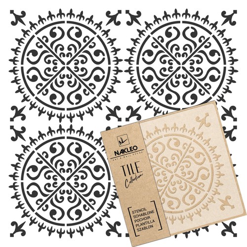 Reusable plastic tile - reusable, stencil
