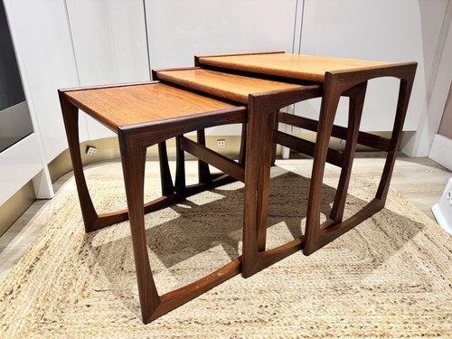 Vintage plan quadrille teak - g,