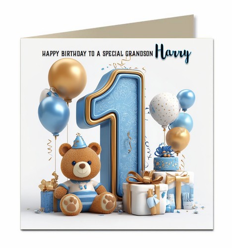 1st birthday card for - 1st,