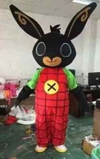 Black rabbit Mascot Costume Cosplay Party Dress Clothing Halloween Adults