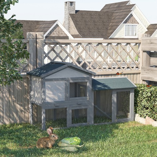 Two story rabbit hutch - two,