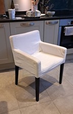 4 x white upholstered dining