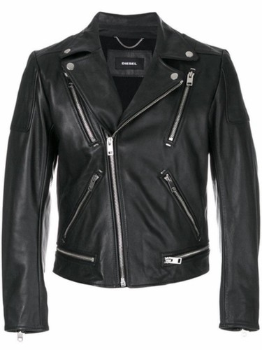 Diesel black leather biker - leather,