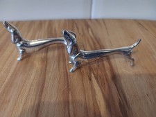 WMF German Dachshund Cutlery Rests Pair Silver Plate 1920s 1930s Rest VGC Rare 