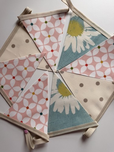 Handmade oilcloth bunting - bunting,