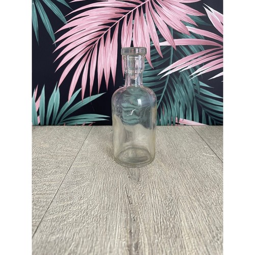 Clear glass medicine bottle - ,