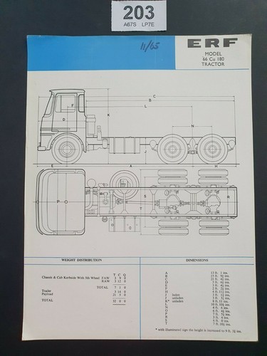 Erf model 180 tractor - erf,