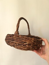 Vintage Chunky Wicker Basket -