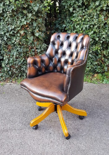Antique style brown leather - style,