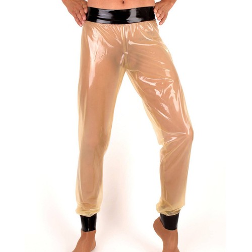 Transparent latex trousers - latex,