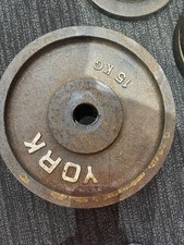 York Weight Plates Cast Iron 2 X 15kg