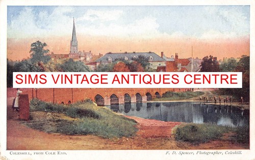 Antique postcard coleshill - postcard,