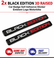 2x BLACK EDITION 3D RAISED Car