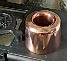 Antique 19th Century Copper Jelly Mould Ring Shape - Tin Lined  10 cms High