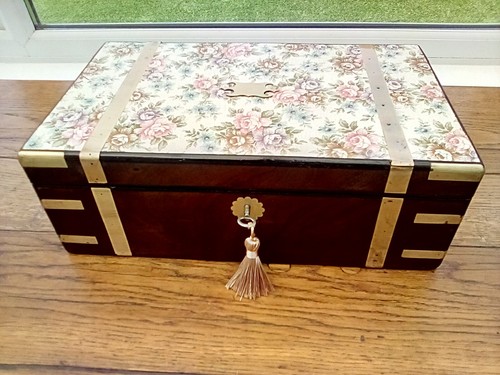 Antique writing slope wooden