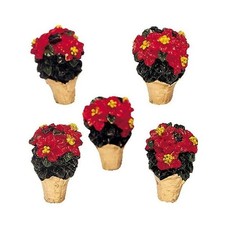 Poinsettias Set Of 5 Lemax