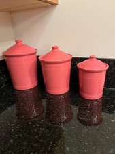 Fiesta ware Flamingo Canisters
