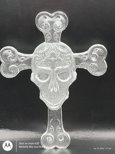 Handmade Clear Resin Skull And