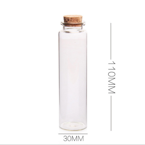 Clear glass bottles with cork - glass,