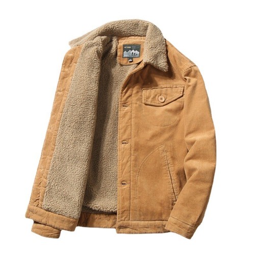 Men retro corduroy - corduroy, sherpa