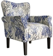Blue Coral Linen Upholstered