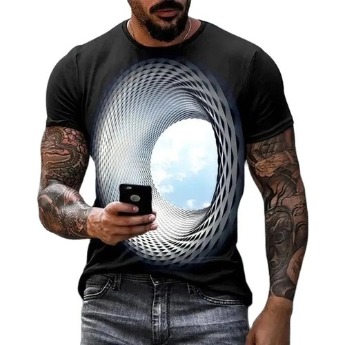 Men print casual t - 3d,