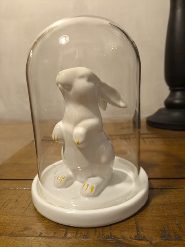 Glass cloche ornament ceramic - cloche,