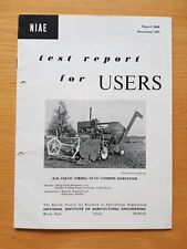 NIAE BM VOLVO VIKING ST257 COMBINE TEST REPORT