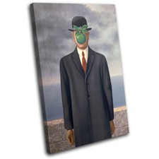 RenÚ Magritte The Son of Man Vintage SINGLE CANVAS WALL ART Picture Print