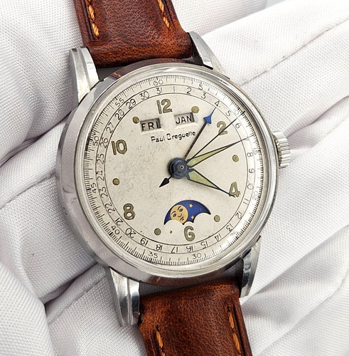 Heuer signed valjoux triple - signed,