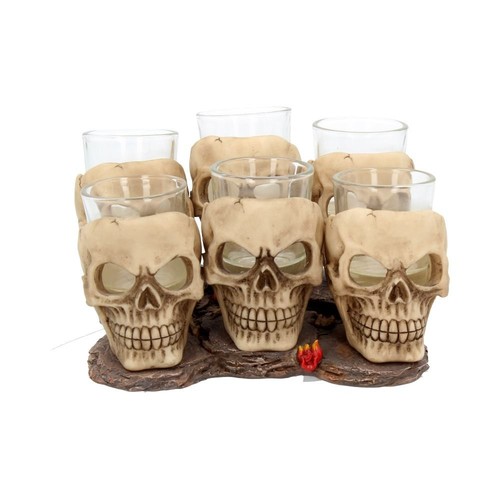 Six shooter skulls - skulls, skull