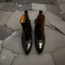 Whistles Black Leather Ankle