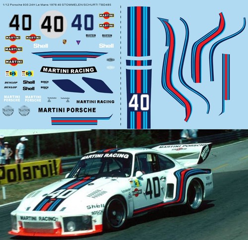 Decals for porsche 935 - 1/12,