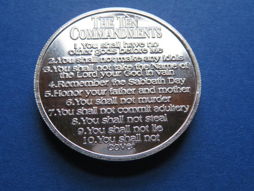Ten commandment coin - commandment,