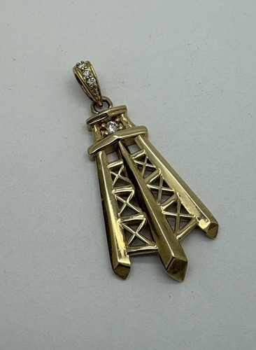 14k yellow gold diamond - &, oil