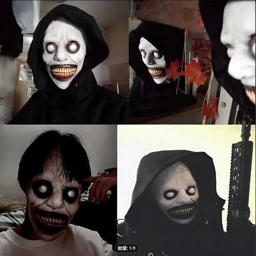 Creepy scary latex - scary, mask