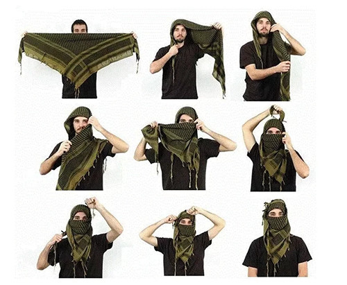 Camo cotton shemagh head - camo, scarf