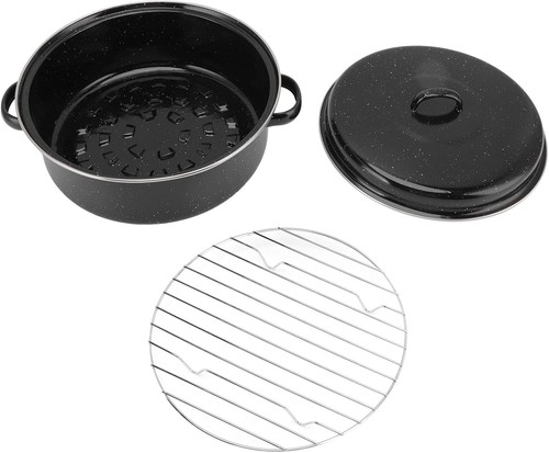 Enamel oval roasting - oval, tin