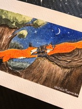 Foxes Playing in Forest Under