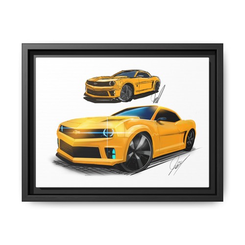 Yellow 2010 camaro canvas - yellow,
