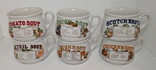 Vintage Recipe Soup Mugs with