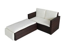 EVRE Brown 2 Seat Rattan