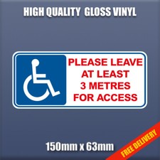 PLEASE LEAVE AT LEAST 3 METRES