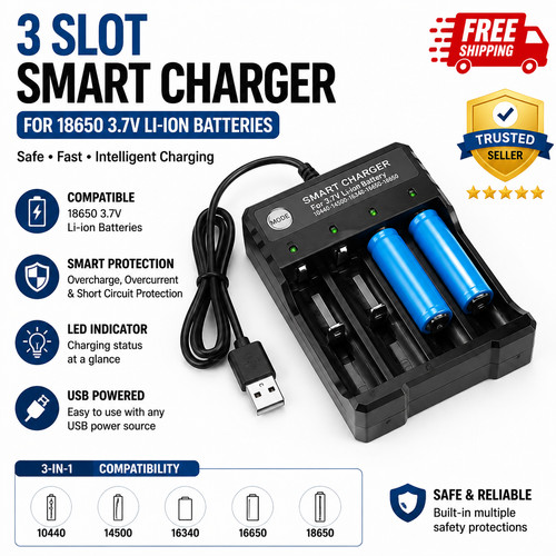 Smart charger for 18650 7v - charger,