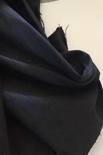 100 silk dupion black fabric - dupion,
