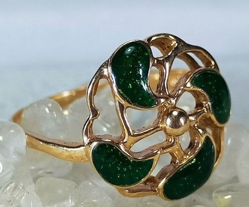 Vintage soviet gold ring rose - gold,