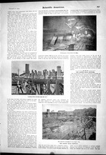Old 1903 Scientific American Barney Brick Conveyor Kiln Loading Cars 20th