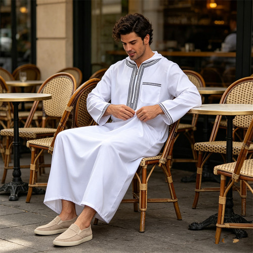 Muslim men long robe jubba - men,