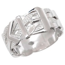 Buckle Ring 925 Sterling Silver Gents/Men